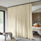 MaKefeile Raumteiler-Vorhänge, blickdicht, wärmeisoliert, Geräuschreduzierung, Schlafzimmer/Fenster/Wohnzimmer, Deckenschiene, B 2,5 m H 2,1 m, Beige