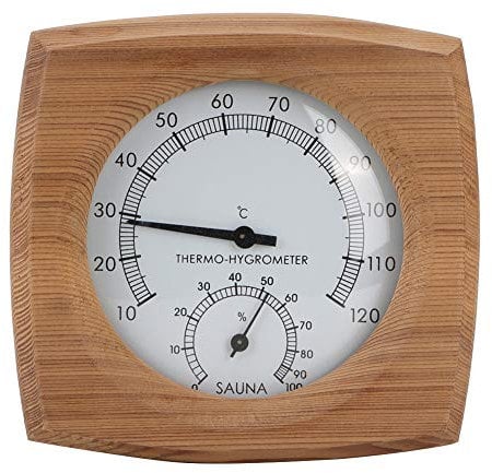 Thermomètre de sauna hygromètre, 2 en 1, compteur de température en bois intérieur, moniteur de compteur d'humidité mur patio numérique salle de bains sueur maison chambre mesure humidité bains