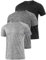 Star Vibe 3er Pack Sportshirt Set Für Herren T-Shirts Atmungsaktive Fitness Tshirt Gym Funktionsshirt Kurzarm Black/Dark Grey/Light Grey 3XL