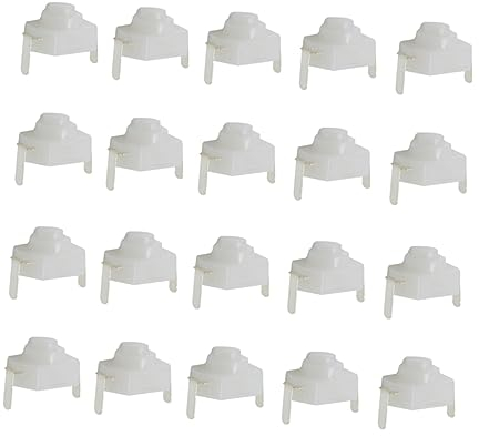 Angoily 20 Pièces Bouton Tactile Micro-interrupteur Tactile Smd Bouton Poussoir Tactile Bouton Lampe De Poche Micro Interrupteur Tactile Interrupteur Tactile à Verrouillage Led Miniature