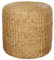 Pouf Wasserhyazinthe natürlich ⌀ 40 cm handgefertigt Hocker Boho-Stil Bichir II