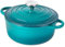 Cast Iron Dutch Oven with Lid – Non-Stick Ovenproof Enamelled Casserole Pot – Sturdy Dutch Oven Cookware – Teal, 2.1-Quart, 20cm – by Nuovva