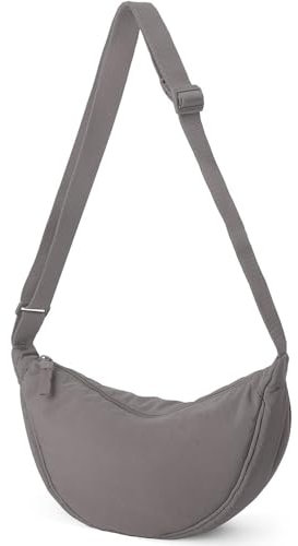 YingStar Bandolera Mujer y Hombre, Bolso Cruzado de Mano Pequeño, Nylon, Pecho, Verano, Cartera, Crossbody Bag, Riñonera Gris