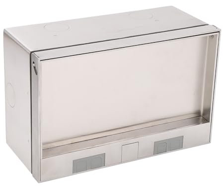Prise de Courant 3 Prises UE 4000 W Prise de Courant Encastrée au Sol Construction PC Boîte en Acier Inoxydable Installation Intégrée étanche pour Bureau Hôtel école