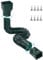 Gutterlix Flexible Dachrinnen-Fallauslaufverlängerung, ausziehbar von 53,3 cm bis 170,2 cm, Fallrohrverlängerung mit Adaptern, verdickter Down-Auslauf-Ablaufverlängerung für Regenwasserablauf (grün),