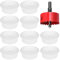 Hejo 10 Piezas Pasacables de Escritorio, 80mm Pasacables Mesa Oficina con Cubierta de Agujero, Cables Mesa Pasacables Redondos para Gestión de USB Alambre, Cable (Blanco)