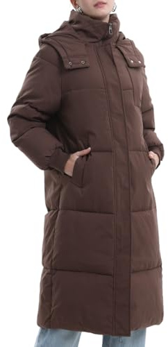 PUFFIT Piumino lungo da donna, cappotto invernale ultra morbido con cappuccio con tasche profonde, impermeabile, antivento, calda giacca invernale da donna (disponibile in taglie forti)