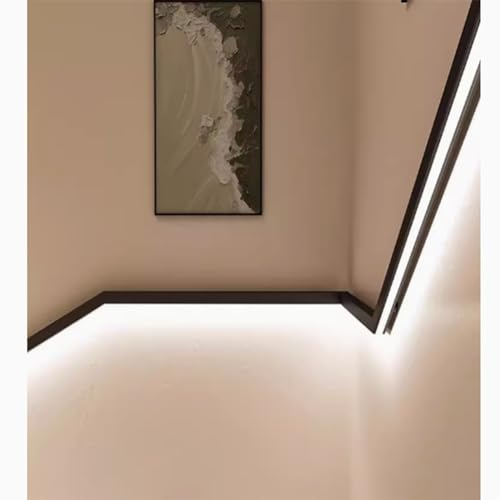 Generisch handlauf Edelstahl LED-beleuchtete Treppenhandläufe Treppe mit wandmontiertem Handlauf für Außen- und Innentreppen (Farbe: Schwarz Größe: 100 cm)