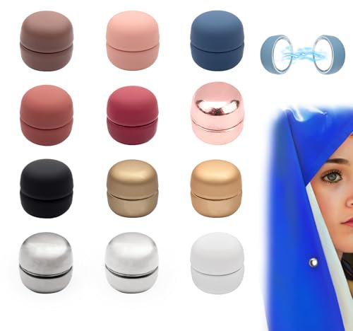 12 Stück Hijab Magnet Set, Tragbare Hijab Pins für Frauen Kleidung Schal, Magnetische Hijab Pins für Dekoration und Fixierung Hijab (12 Farbe)