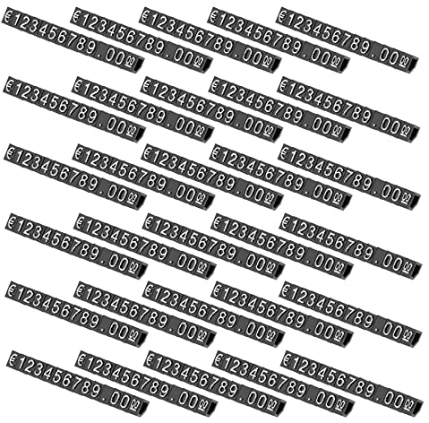 arlote 30 SäTze Kunststoff WüRfel Preis Anzeige Etikett Einstellbare Nummer Stand Rahmen Etikett GeschäFt