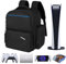Travel Backpack Fits for PS5/PS5 Pro, Protective Carrying Case Storage Bag Compatible with PlayStation 5/PSP Handheld Console/15.6'' Laptop/Gaming Accessories