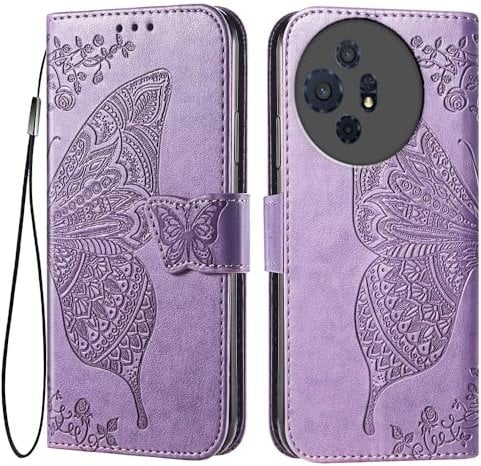 EASSGU Funda para TCL 50 NXTPAPER 5G / TCL 50 Pro NXTPAPER 5G (6.8 Inches) Flip Folio Carcasa Magnética de Cuero para Teléfono con 3 Ranuras para Tarjetas 1 Wallet, Case - Púrpura Claro