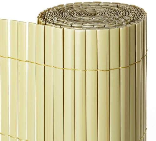 LOLAhome Cañizo PVC de Doble Cara Beige 3x2 Metros | Resistente 1.200 gr/m2, Decorativo y Fácil Instalación | Alta Privacidad y Ocultación para Valla, Jardín, Balcón o Terraza