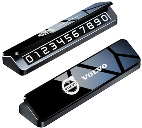 VAEVEN Auto Temporäre Parkkarte für Volvo C30 C70 XC40 XC60 XC70 XC90, Auto Parken Telefonnummer Schild, Universal Digital Telefonnummer Karte Temporäre Stop Parkkarte