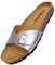 GONKOS®, Sandalias Piel Mujer Plantilla Ergonomica de Corcho, Piel Autentica Corcho Natural, Hebilla ajustable, Sandalias Pala Mujer, Sandalia de Calidad Hechas en España, color Rosa Metalico 37