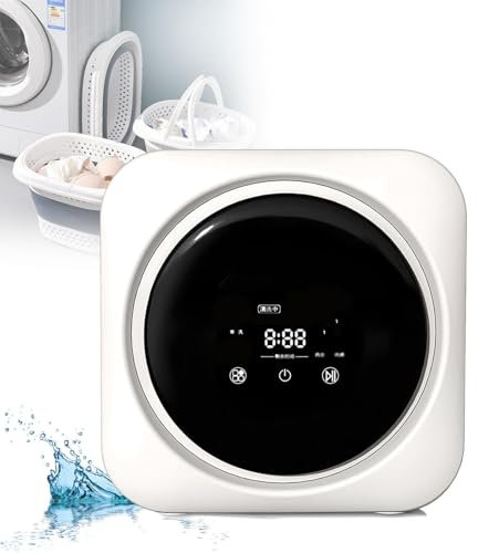 HEIHEIZI Lavadora, Mini Secadora de Ropa Portátil, Lavadora de Ropa Interior, Secadora Portátil para Apartamentos, Tambor de Acero Inoxidable, para Ropa Interior, Ropa Pequeña, Calcetinesv,Desktop