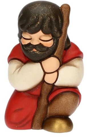 THUN - Pellegrino - ceramica - Collezione Presepe Classico - 5,7 x 4,7 x 8 cm