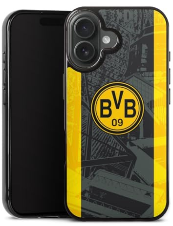 Silikon Hülle kompatibel mit Apple iPhone 17 Case schwarz Handyhülle Borussia Dortmund BVB Stadion