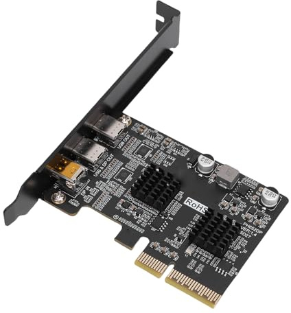 Fabater PCIe-Typ-C-Karte mit USB 3.0 10G-Geschwindigkeit und DisplayPort 4K 60HZ-Video, Rüsten Sie Ihren Desktop mit Baumaterialien auf