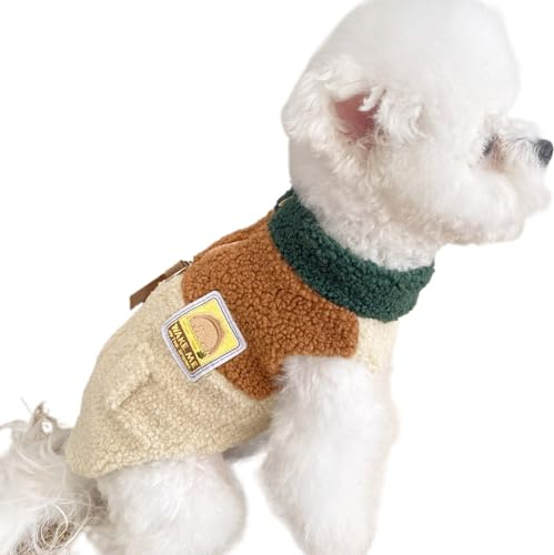 Pruojhw Hundebekleidung – Strick, kältebeständig – Pullover für Welpen – für Spaziergänge Reise Camping Fotografie Party Parade Familientreffen Herbst Winter