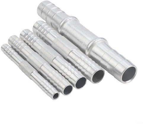 Lot de 5 raccords droits en aluminium pour tuyau AC compatibles avec 8, 11, 13, 16, 17 mm