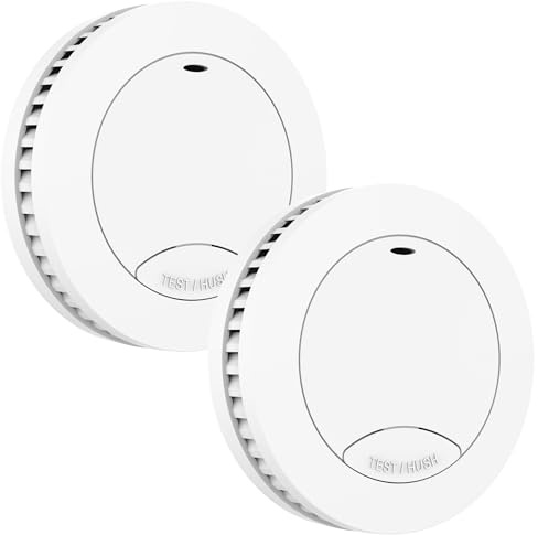 Aroha Safety Pro Mini Détecteur Fumée - Batterie 10 Ans - Alarme Incendie - Lot de 2