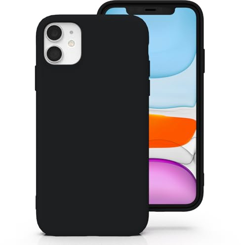 Zuvirelx Silicone Case for iPhone 11 - Black | Thin, Non-Slip, Soft Grip, Minimalist, Shockproof, Pocket-Friendly