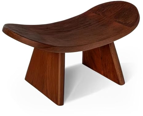 FERNVALE Wooden Meditation Bench Stool, Ergonomic Kneeling Prayer Chair for Correct Posture Support, Foldable Portable Meditation Bench for Yoga, Home Sitting, Church Worship & Mindfulness Practice