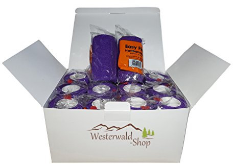 Westerwald-Shop varivendo Notizblock + 12 x Easy Flex Haftbandage Bandagen Selbshaftende Bandage Klettbandage (10cm breit (12 Stück), violett)