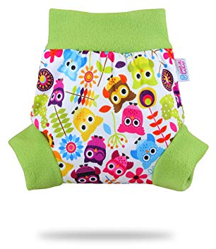 Petit Lulu Überhose (Schlupfüberhose) Größe L (9-13 kg) für Höschenwindeln und Nachtwindeln (Eulen)