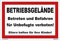 Kleberio® Betreten verboten Schild Kunststoff - Betriebsgelände Betreten und Befahren für Unbefugte verboten! - 30 x 20 cm Privatgrundstück Schilder Privatweg Schild Privatparkplatz Verbotsschild
