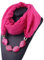 MoreChioce Damen Schlauchschal,Ethno Stil Halskette Anhänger Schal Musselintuch Ring Halsschmuck Loop Schal Set Halstuch Winterschal,Rose Rot