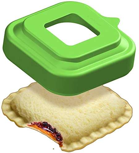 Sandwich Cutter and Sealer - Uncrustables Sandwich Maker - Cut and Seal - Great for Lunchbox and Bento Box - Boys and Girls Kids Lunch - Sandwich Cutters for Kid (Square)
