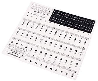 Alnicov Piano Sticker Transparent Piano Keyboard Sticker 88/61/54/49/37 Keys Electronic Keyboard 88 Keys Piano Stave Note Sticker For Piano Keys