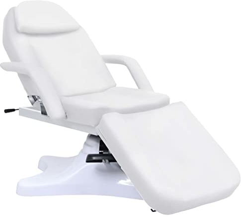 vidaXL Massagetisch Kosmetikliege Massageliege Kosmetikstuhl Beautyliege Therapieliege Massagebank Behandlungsliege Weiß 180x62x(86,5-118) cm