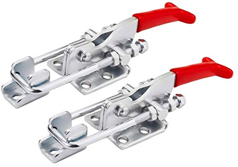 Kniehebelspanner Spannverschluss Set Metall Schnappverschluss Abschließbar Kistenverschluss Hebel Verschluss Quick Fixture Schnalle Kniehebelspanner Kappenschloss für Schrank Tür Kisten Koffer