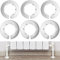 Rosace de Radiateur, 6 pièces, en Blanc, Ø 35 mm intérieur, 62 mm extérieur, 14 mm hauteur, Tuyaux 1 pouce, DN25, Cache-tuyaux de chauffage, Collier pour tuyaux, Rosette cache tuyau pour radiateur