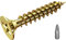 4x20mm Wood Screws, Flat Head Screws for Wood,Fine Thread and Yellow Zinc Galvanized(100pcs)