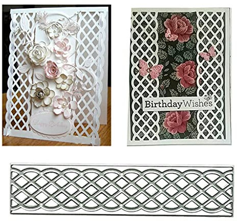 ECMQS Rechteckgitter DIY Stanzschablone, Scrapbooking Prägeschablonen Stanzformen Schablonen Für Scrapbooking