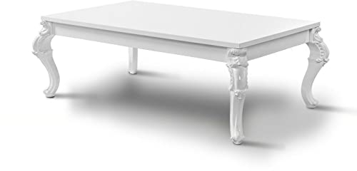 Möbel29 Wohnzimmertisch, Couchtisch Tisch Weiß Hochglanz Kratzfest Breite 120 cm