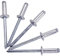 Confezione da 100 rivetti ciechi 4,8 x 14 mm, testa a cupola tipo aperto, DIN 7337, rivetti in alluminio e mandrino in acciaio, rivetti pop (100, 4,8 x 14 mm)