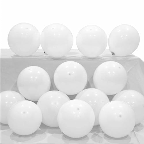 100 Stück 5 Zoll Klein Luftballons Weiß, Mini Latex Weiss Helium ballons für Party Deko(Ø 12 cm)