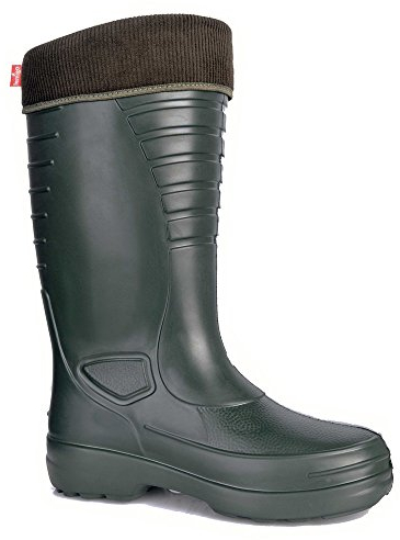 LEMIGO botas de goma EVA ligeras forradas Grenlander, verde, 40 EU