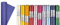 Ciao-Nappe en rouleau de papier damassée (120cm x 7m), bleu, rayure, 34025, unica