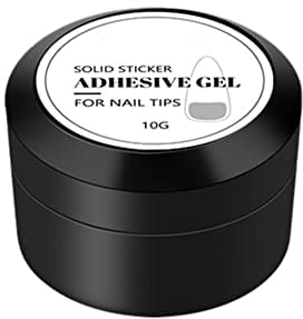 ISAKEN Fester Nagelkleber, Nagelkleber für Tips für künstliche Fingernägel und Nageldesign, Nagelkleber für Tips Solid Nail Gel Glue Nagelkleber, Kunstnägel UV Kleber für Nägel Strass