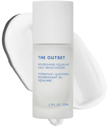 The Outset Pflegende tägliche Feuchtigkeitscreme mit Squalan – milde, parfümfreie, nicht-komedogene, reparierende Hautbarriere, feuchtigkeitsspendend, sauber, vegan, glutenfrei, für alle Arten von p