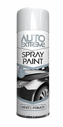 SuperGift.com 250ml All Purpose Aerosol White Primer Spray Paint Quick Drying Spray, Fast Dry and Excellent Coverage for Car, Van, Wheel, Metal, Plastic and More by Diva Gift