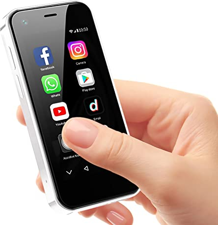 ZOKOE Mini Ultra Compact Smart 3G Phone senza contratto, Android 9.0 Dual SIM Dual Standby Quad Core 2GB RAM 16GB ROM 5.0MP, Telefono di riserva per bambini (bianco)