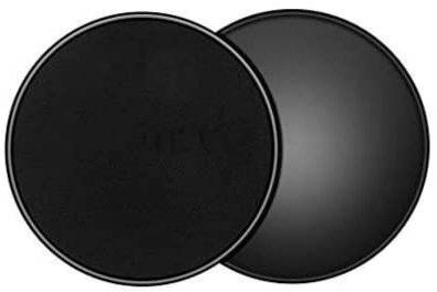 Tuokay, 2er Doppelseitige Gliding Discs, Fitness Disc Slides für Fitnessstudio, Zuhause, Yoga, Pilates, für Teppich, Fliesen, Laminat, Holzboden (Schwarz)