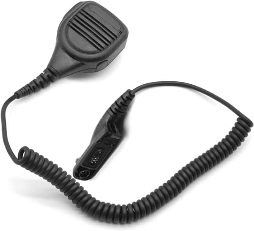 SHAWOROCE Microfono CB impermeabile e resistente per radio Motorola DP3400 DP3600 DP4400 DP4600 DP4800 MTP6650 Walkie Talkie palmare microfono da bavero a spalla, porta cuffie da 3,5 mm, clip